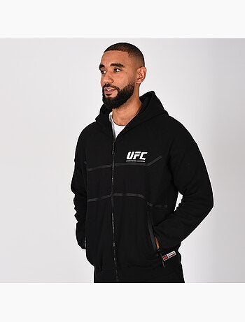 Sweatshirt com fecho e capuz ufc preto homem sweatshirt com capuz desporto