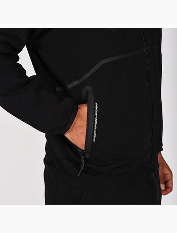 Sweatshirt com fecho e capuz ufc preto homem sweatshirt com capuz desporto