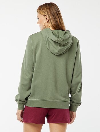 Sweatshirt com fecho e capuz