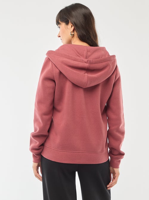 Sweatshirt com fecho e capuz - Kiabi