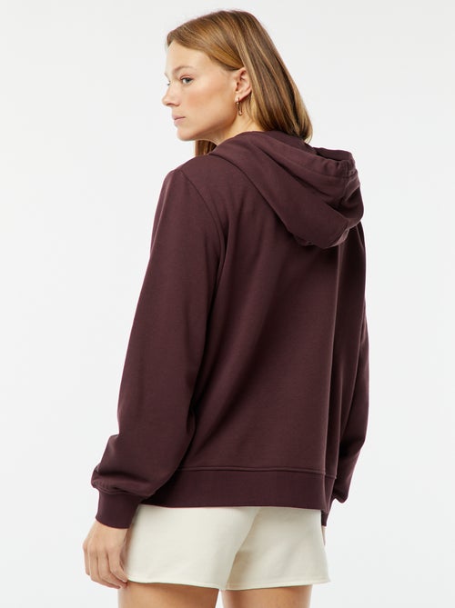 Sweatshirt com fecho e capuz - Kiabi