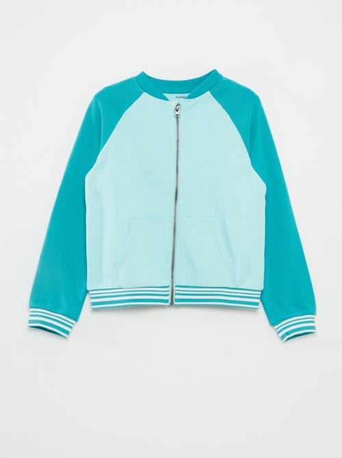 Sweatshirt com fecho e gola redonda - Kiabi