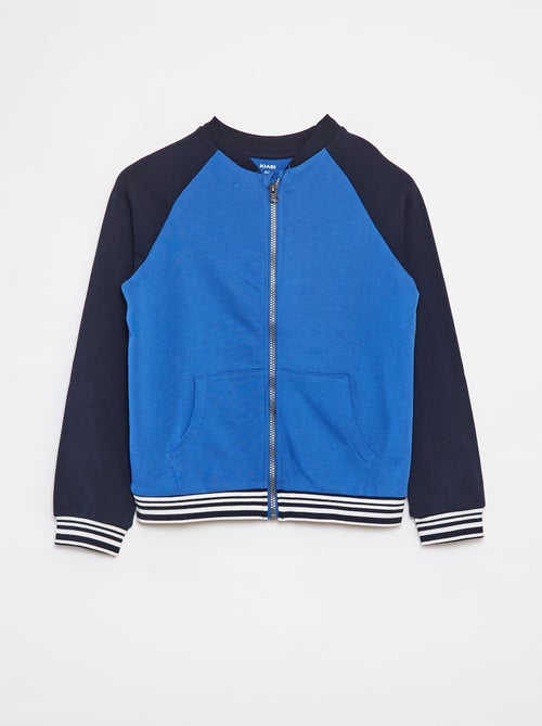 Sweatshirt com fecho e gola redonda - Kiabi