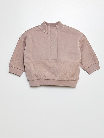 Sweatshirt com fecho em French Terry