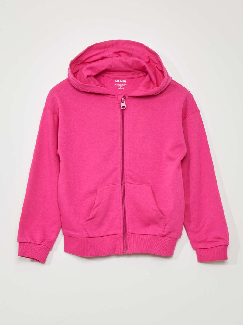 Sweatshirt com fecho em french terry ROSA - Kiabi