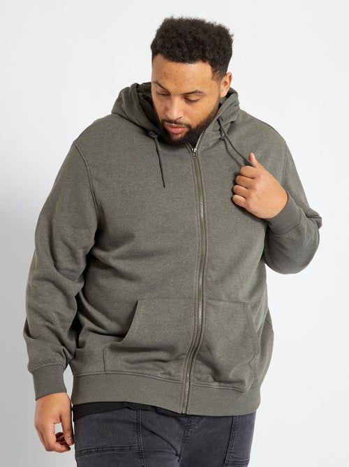Sweatshirt com fecho em moletão - Kiabi