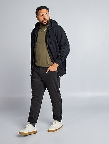 Sweatshirt com fecho em moletão com capuz