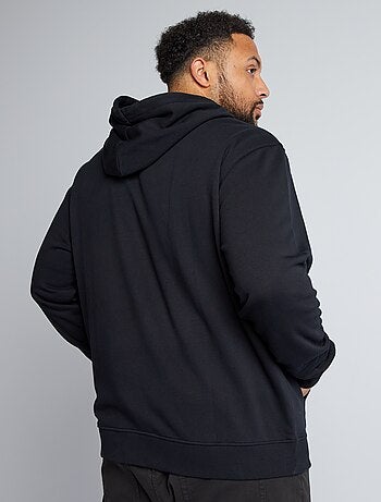 Sweatshirt com fecho em moletão com capuz