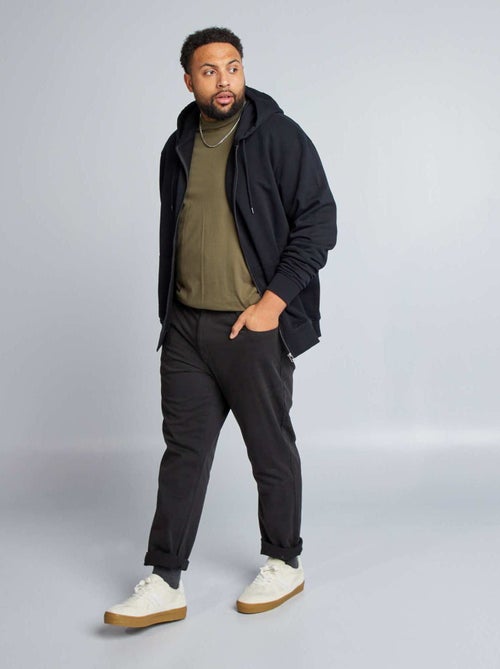 Sweatshirt com fecho em moletão com capuz - Kiabi