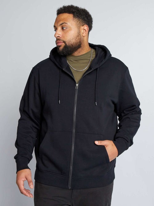 Sweatshirt com fecho em moletão com capuz - Kiabi