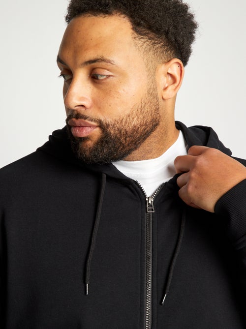 Sweatshirt com fecho em moletão com capuz - Kiabi