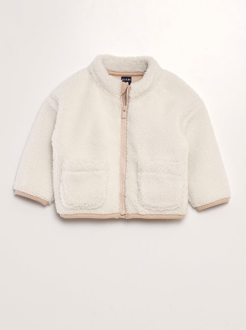 Sweatshirt com fecho em sherpa - Kiabi