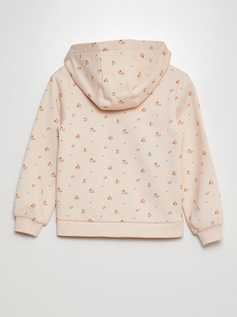 Sweatshirt com fecho estampada ROSA - Kiabi