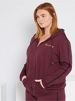 Sweatshirt com fecho, interior forrado - Kiabi