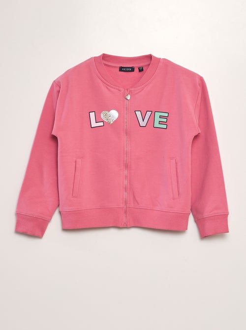 Sweatshirt com fecho 'LOVE' - Kiabi