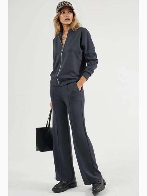 Sweatshirt com fecho modal touch e calças caneladas conjunto co-ord hiccup - Kiabi Sweatshirt com fecho modal touch e calças caneladas conjunto co-ord hiccup - Kiabi