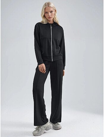 Sweatshirt com fecho modal touch e calças caneladas conjunto co-ord hiccup
