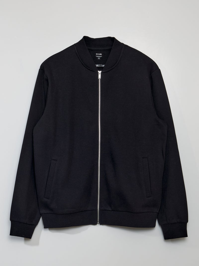 Sweatshirt com fecho Preto - Kiabi