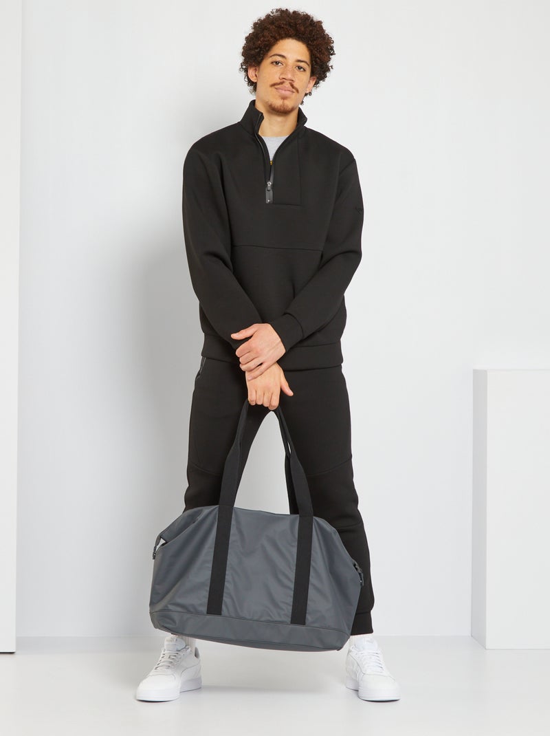 Sweatshirt com fecho Preto - Kiabi