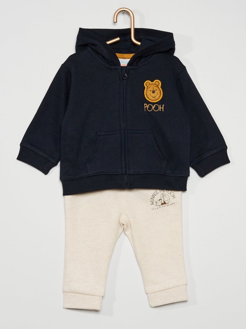 Sweatshirt com fecho + t-shirt + calças 'Disney' AZUL - Kiabi