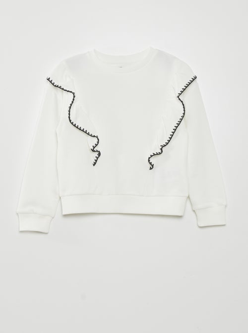 Sweatshirt com folhos - Kiabi