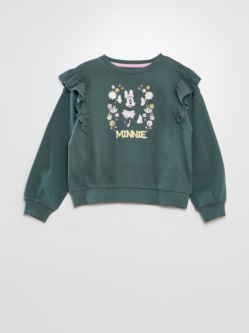 Sweatshirt com folhos estampada 'Minnie' - Kiabi