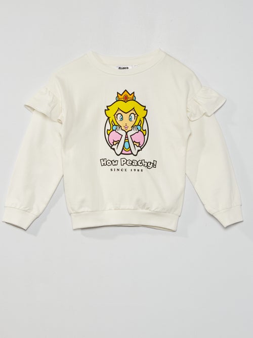 Sweatshirt com folhos 'Peach' de 'Super Mário' - Kiabi