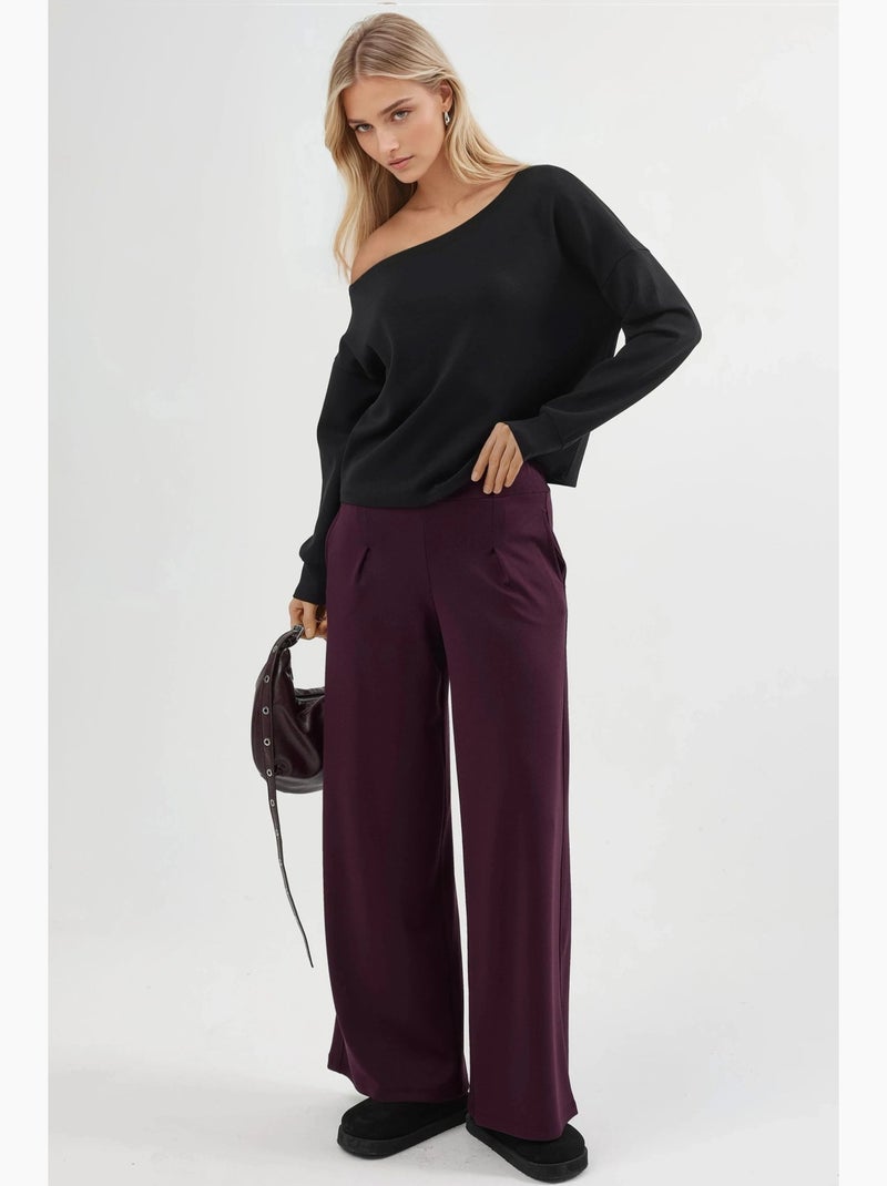 Sweatshirt com gola assimétrica e corte relaxed busem Preto - Kiabi