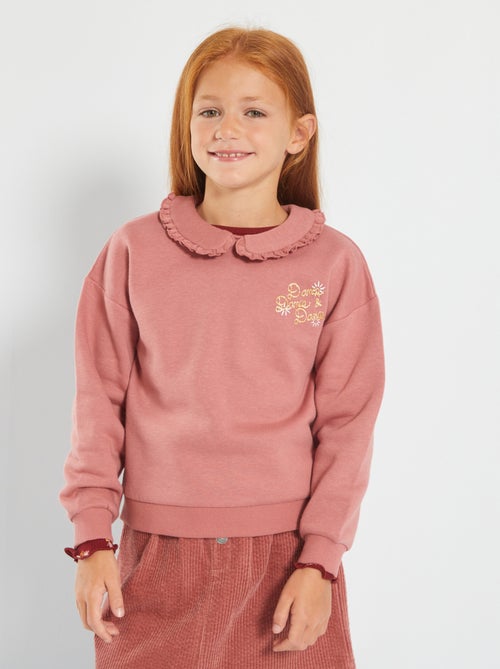 Sweatshirt com gola claudine - Kiabi