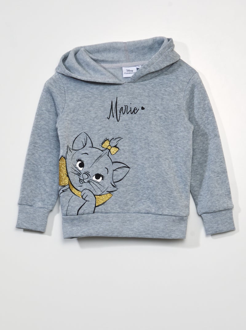 Sweatshirt com gola com capuz CINZA - Kiabi