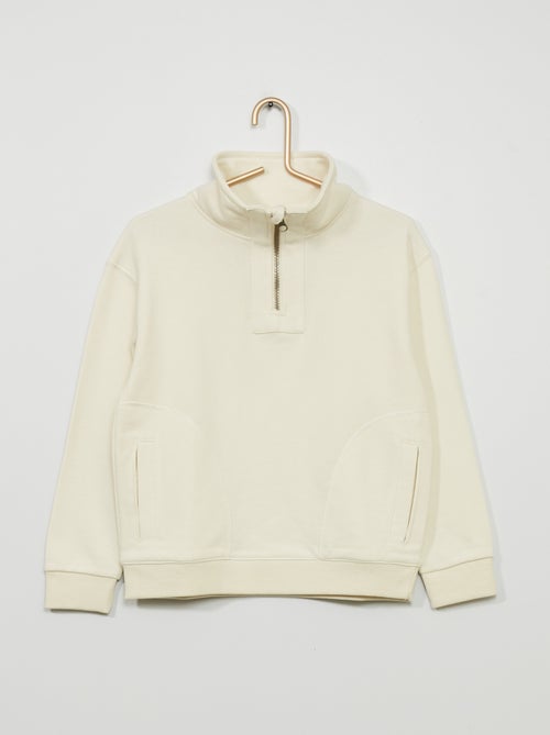 Sweatshirt com gola com fecho - Kiabi