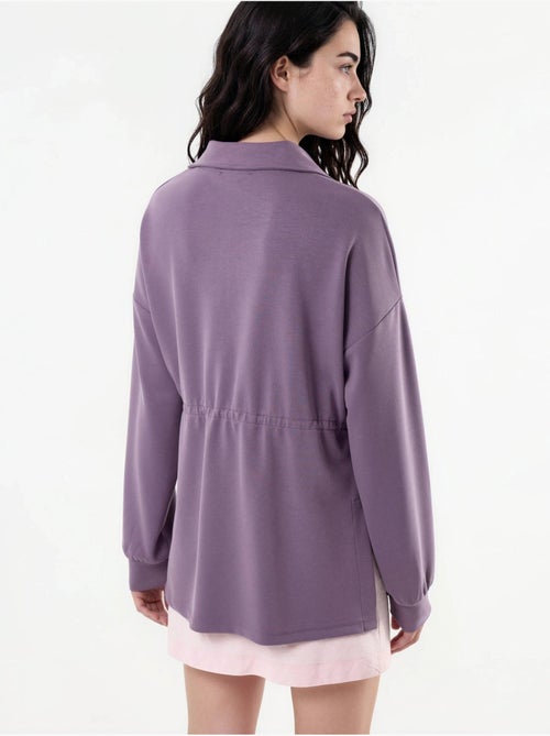 Sweatshirt com gola com fecho e cintura ajustável busem - Kiabi Sweatshirt com gola com fecho e cintura ajustável busem - Kiabi