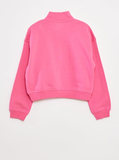 Sweatshirt com gola com fecho - Kiabi