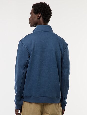 Sweatshirt com gola com fecho subida