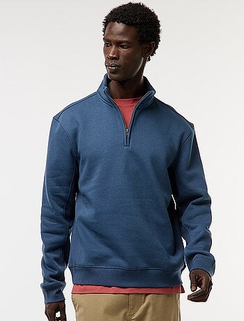 Sweatshirt com gola com fecho subida