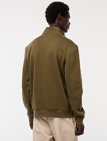 Sweatshirt com gola com fecho subida