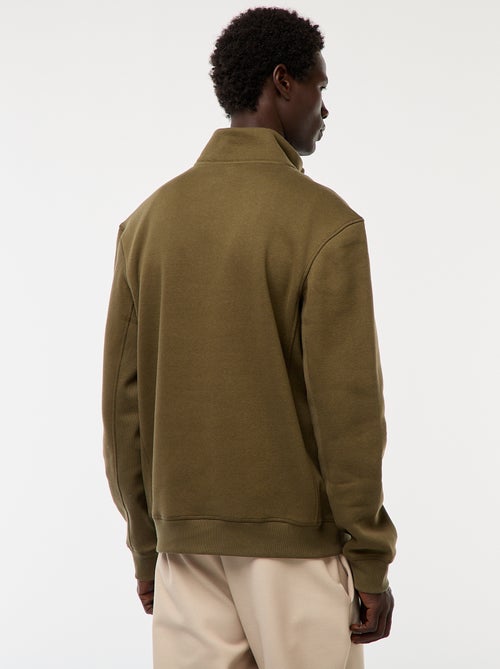 Sweatshirt com gola com fecho subida - Kiabi