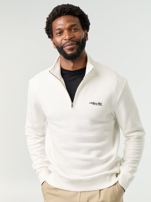 Sweatshirt com gola de camionista - Kiabi