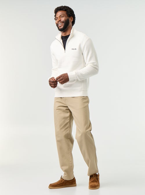 Sweatshirt com gola de camionista - Kiabi
