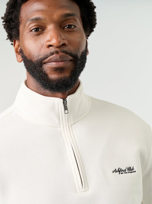 Sweatshirt com gola de camionista - Kiabi