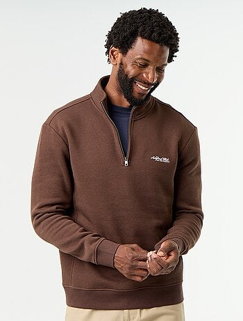 Sweatshirt com gola de camionista