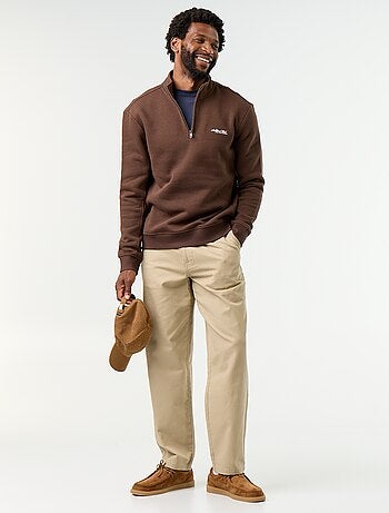 Sweatshirt com gola de camionista