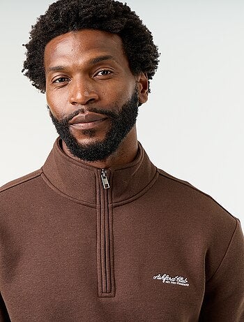 Sweatshirt com gola de camionista