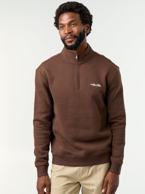 Sweatshirt com gola de camionista - Kiabi