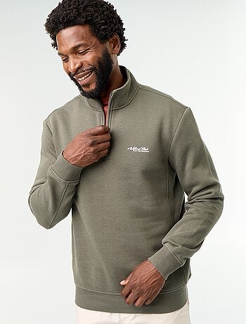 Sweatshirt com gola de camionista