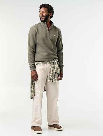 Sweatshirt com gola de camionista