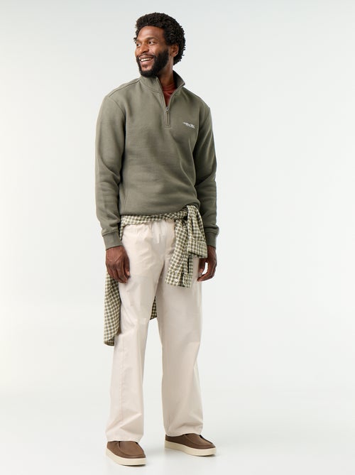 Sweatshirt com gola de camionista - Kiabi Sweatshirt com gola de camionista - Kiabi