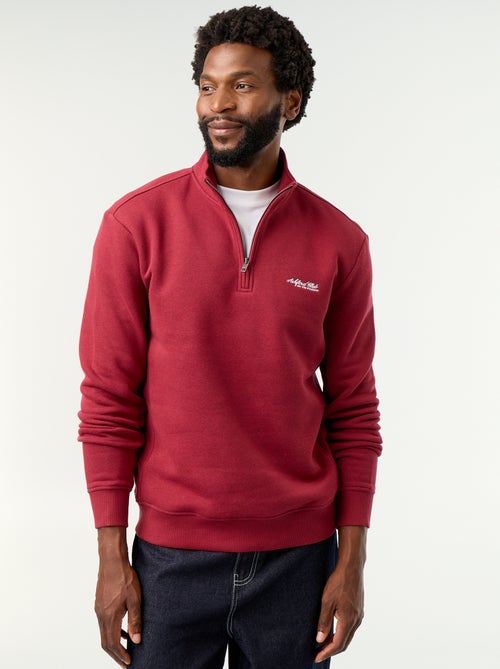 Sweatshirt com gola de camionista - Kiabi