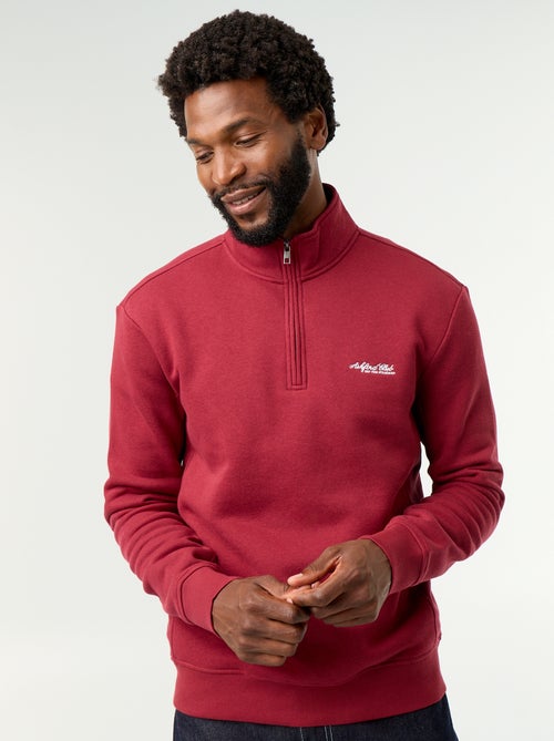 Sweatshirt com gola de camionista - Kiabi