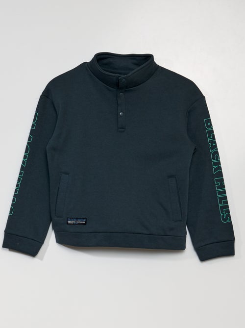 Sweatshirt com gola de fecho - Kiabi